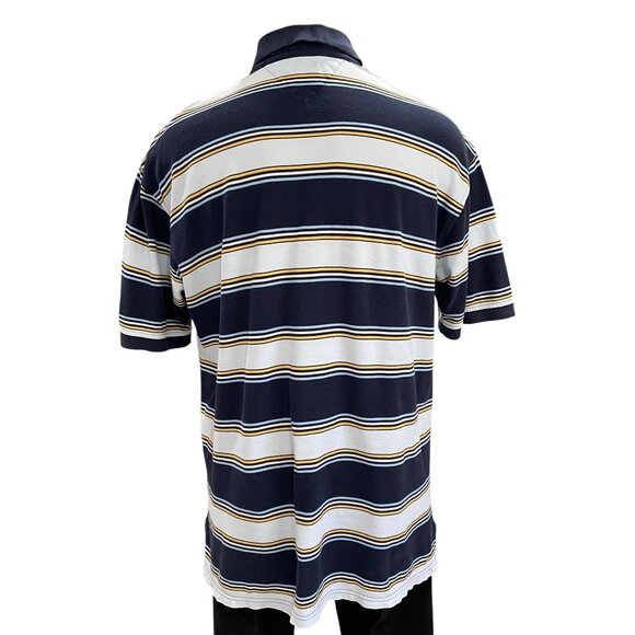 Tommy Hilfiger Striped Polo Shirt XXL Navy Y2K Retro Menswear Classic Fit - Picture 7 of 8